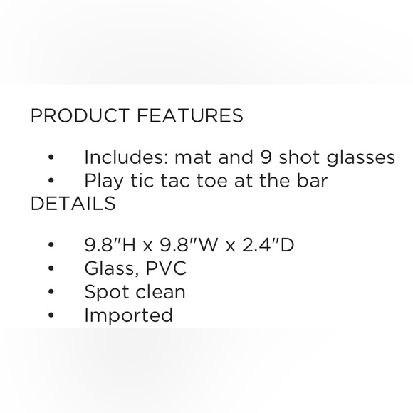 NWT Bar Mat Tic-Tac-Toe - Picture 3 of 3